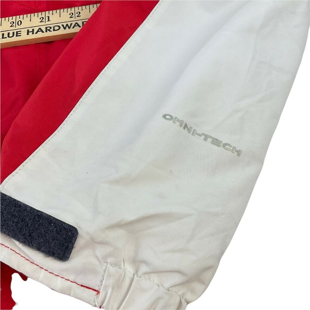 Columbia Sportswear Coat Womens Sz M Red Interchange Hooded Ski Removable Fleece - Picture 10 of 11
